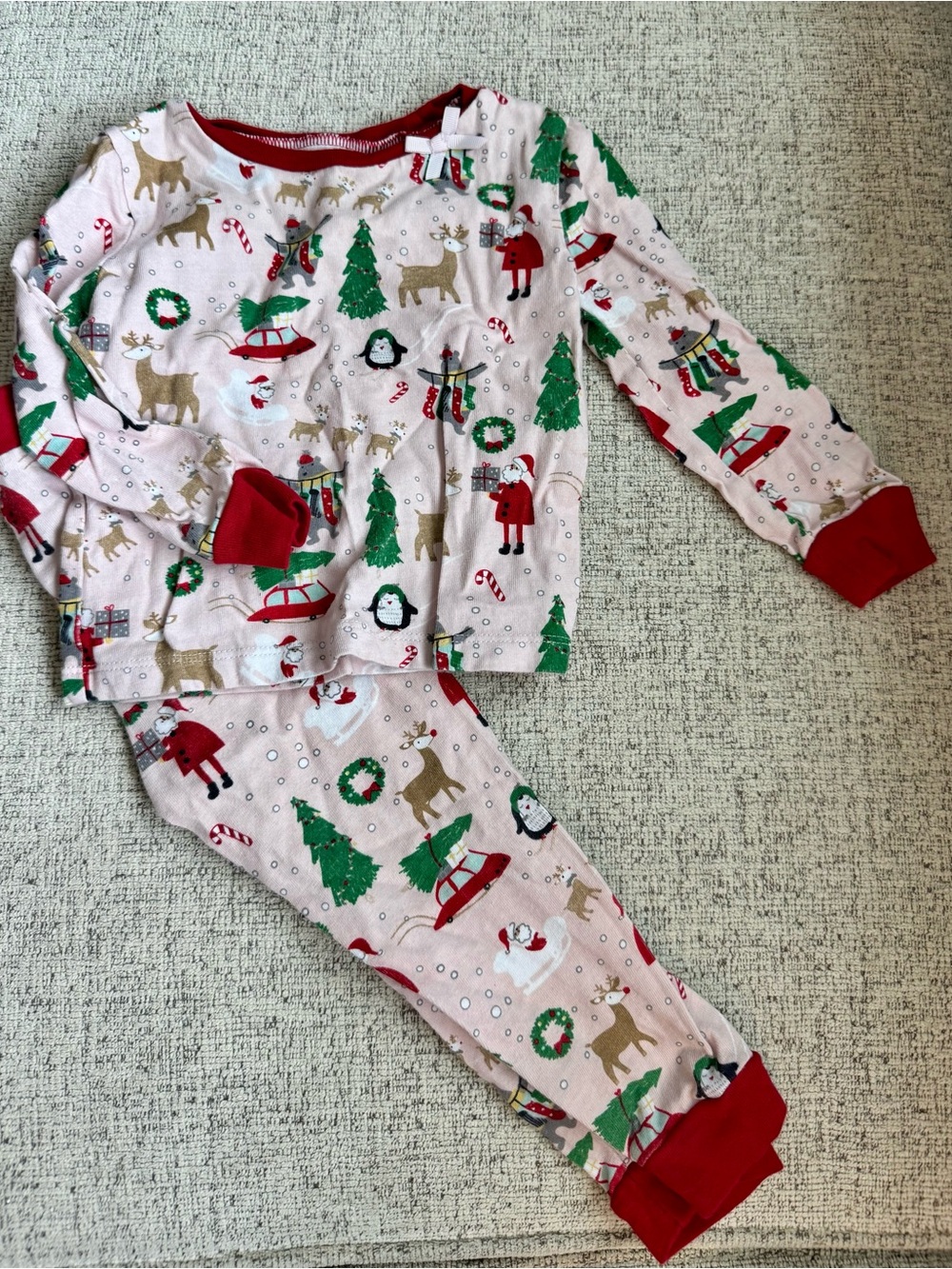 Mud Pie Kids Holiday Pajama Set - Red & Green Accents